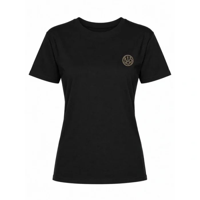 Koszulka damska BERETTA 500 years W T-Shirt Gold Logo Black (TS932)